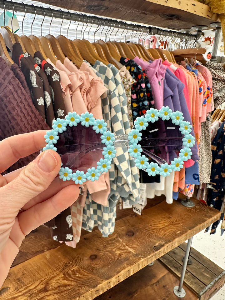 Blue Daisies Frame Sunglasses (3-8 years)