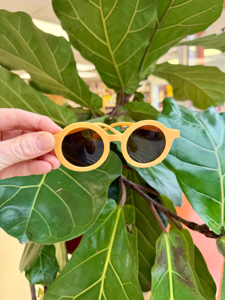 Retro Round Sunglasses Ochre 3-8 years