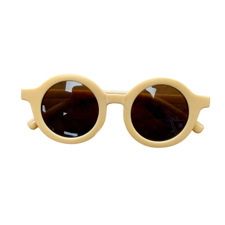 Retro Round Sunglasses Ochre 3-8 years