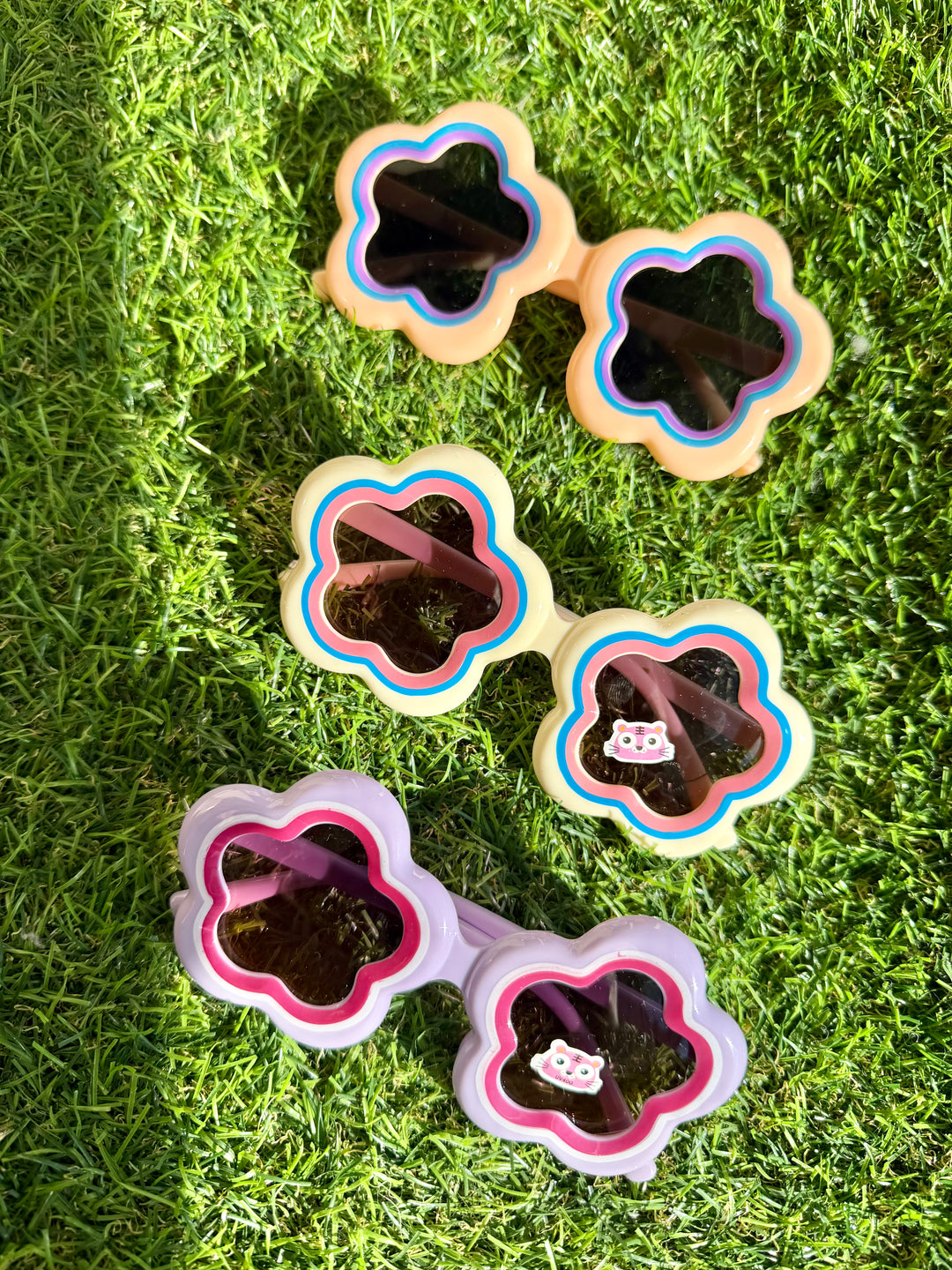 Pink/Blue/Purple Flower Sunglasses