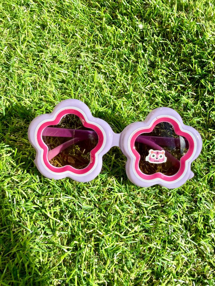 Purple/White/Pink Flower Sunglasses
