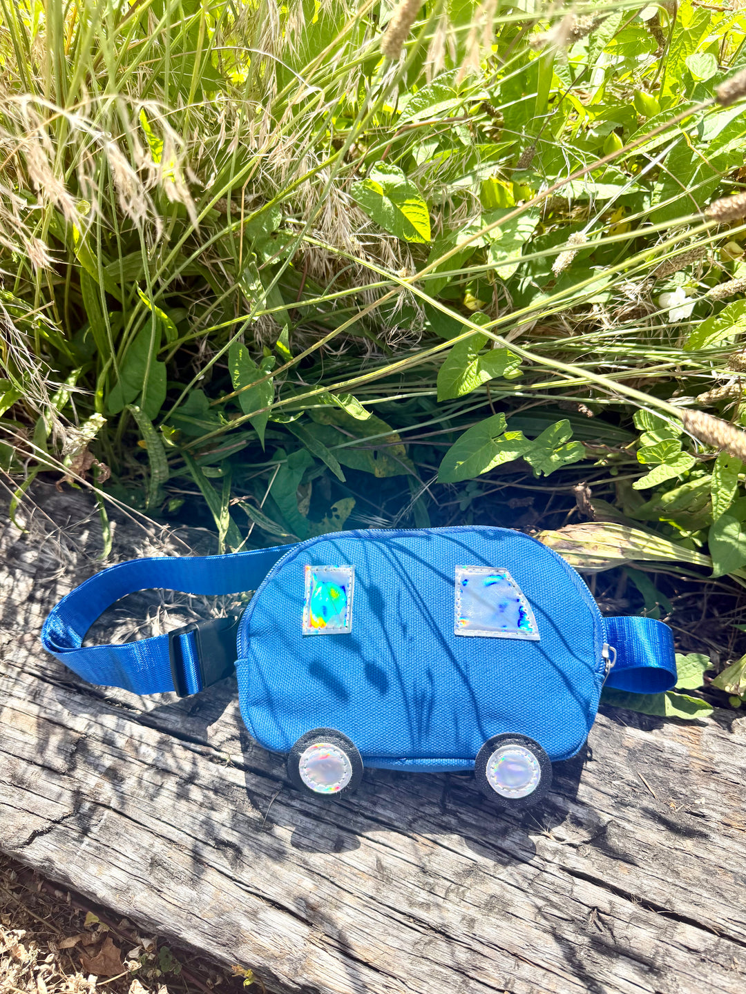 Blue Car Crossbody Bag