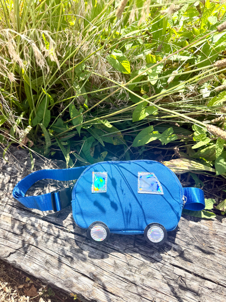 Blue Car Crossbody Bag
