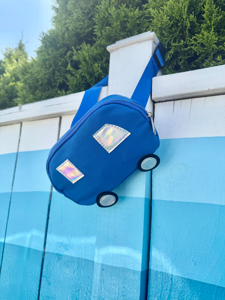 Blue Car Crossbody Bag