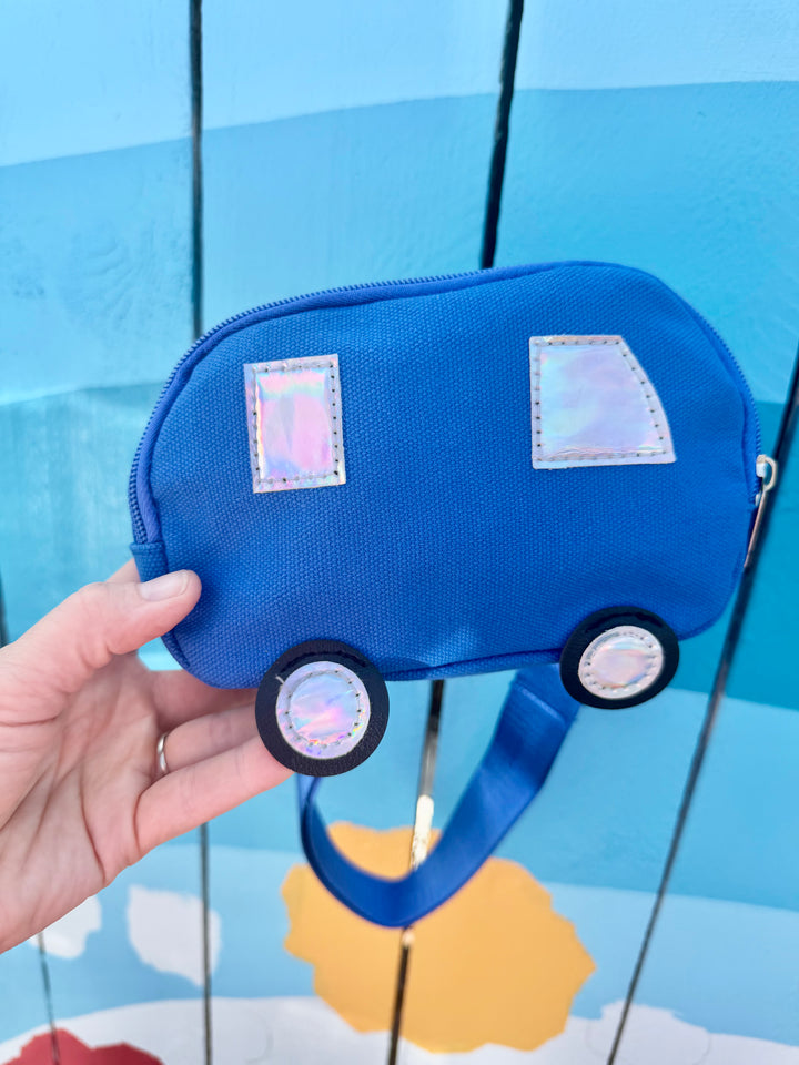 Blue Car Crossbody Bag