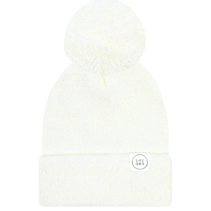 Ivory Beanie with Pom