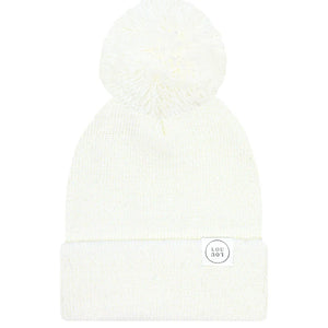 Ivory Beanie with Pom