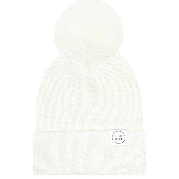 Ivory Beanie with Pom