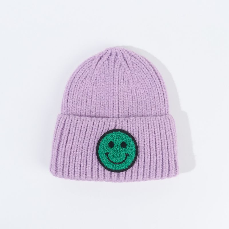 Smile Patch Beanie- Purple (1-3 years)