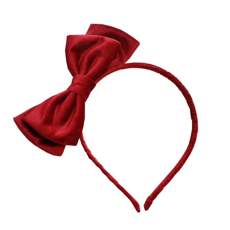 Maroon Velvet Bow Headband