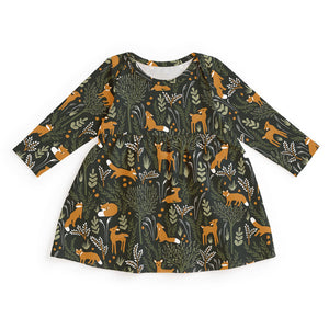 Deer & Foxes Dk Green Lausanne Dress