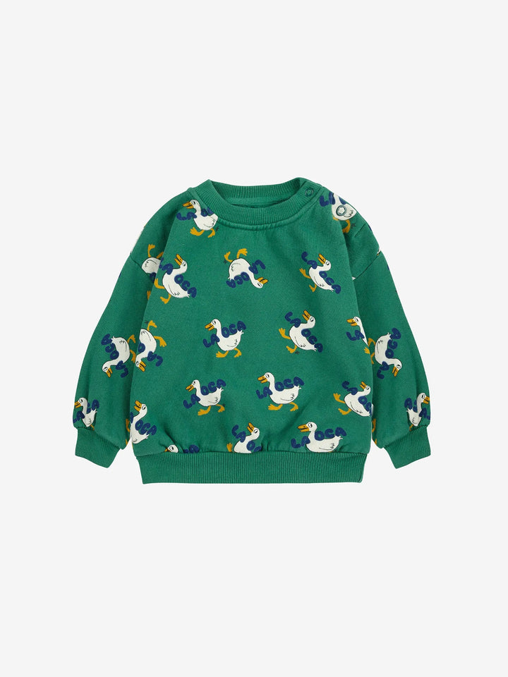 Green La Oca AOP Baby Sweatshirt