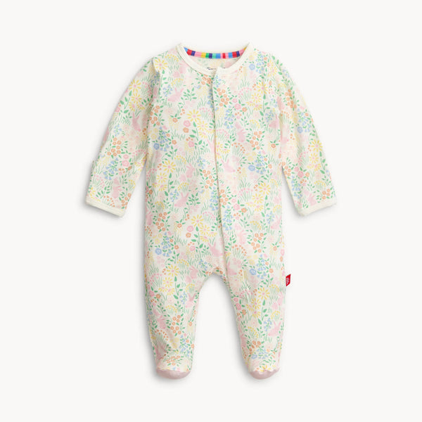 Hoppy Garden Modal Footed Romper -