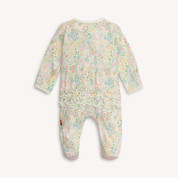 Hoppy Garden Modal Footed Romper -