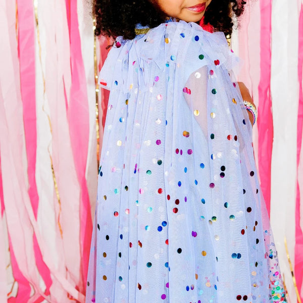 Lavender Tulle Confetti Cape