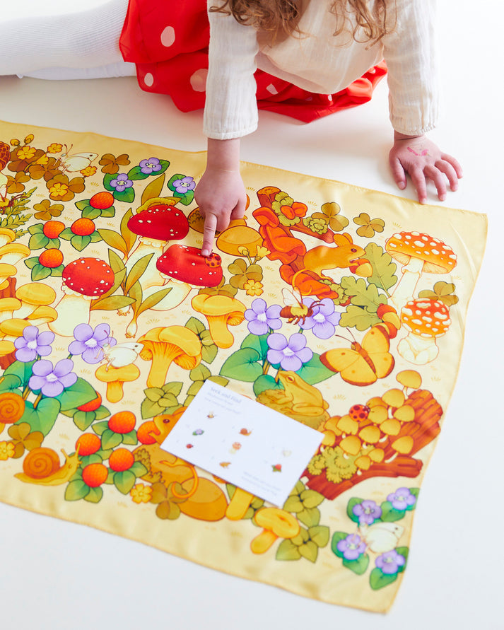 Mushroom Print Seek & Find Play Silk