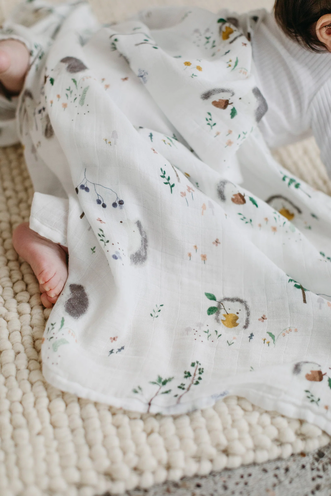 Muslin Swaddle - Hedgehogs