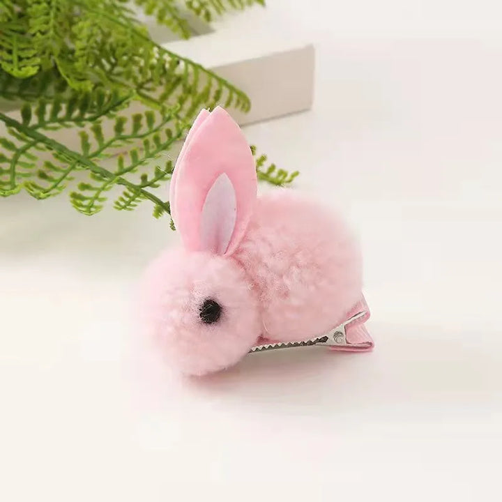 Pom Pom Bunny Hair Clip