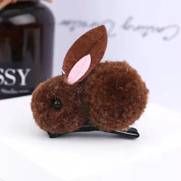 Pom Pom Bunny Hair Clip