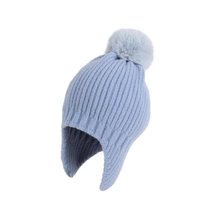 Earflap Pom Beanie