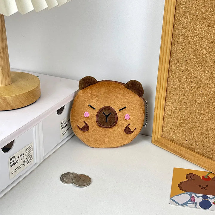 Capybara Zipper Keychain Pouch