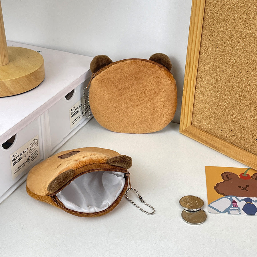 Capybara Zipper Keychain Pouch