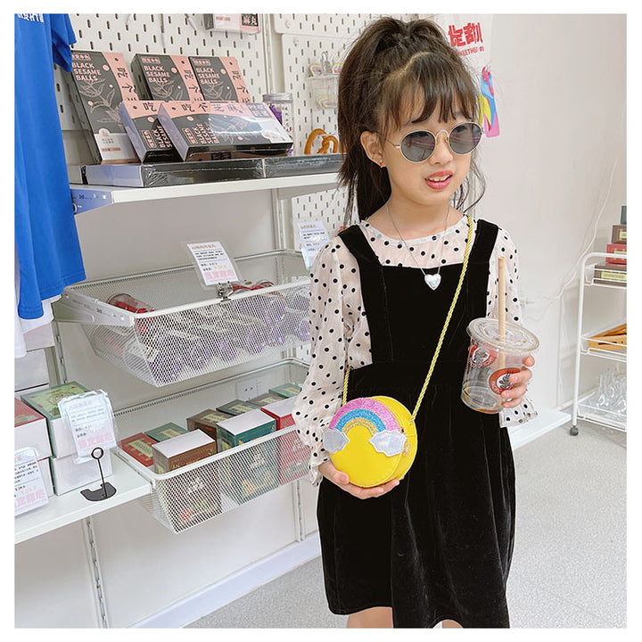 Yellow Glitter Rainbow Purse