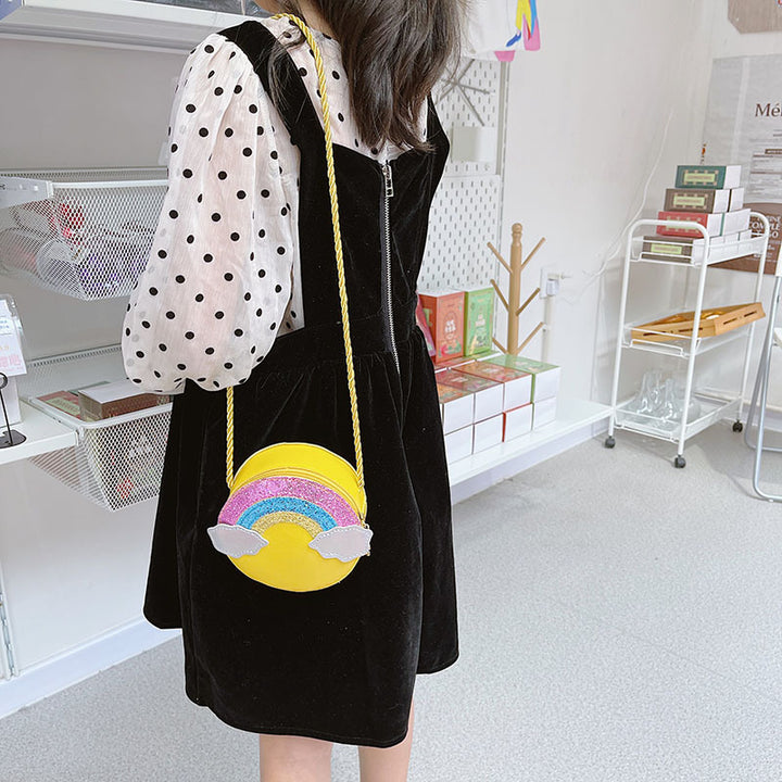 Yellow Glitter Rainbow Purse