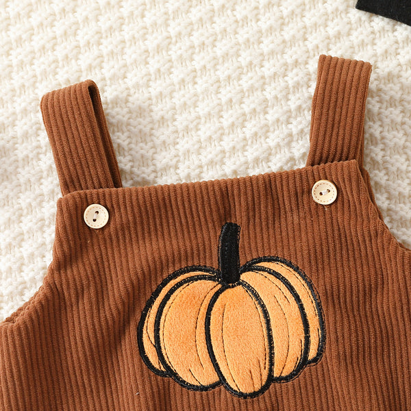 Pumpkin Corduroy Romper