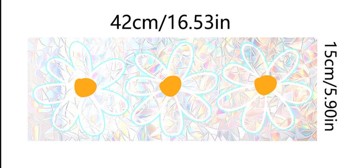 Daisies S/3 Sun Catcher Vinyl Static Stickers
