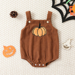 Pumpkin Corduroy Romper