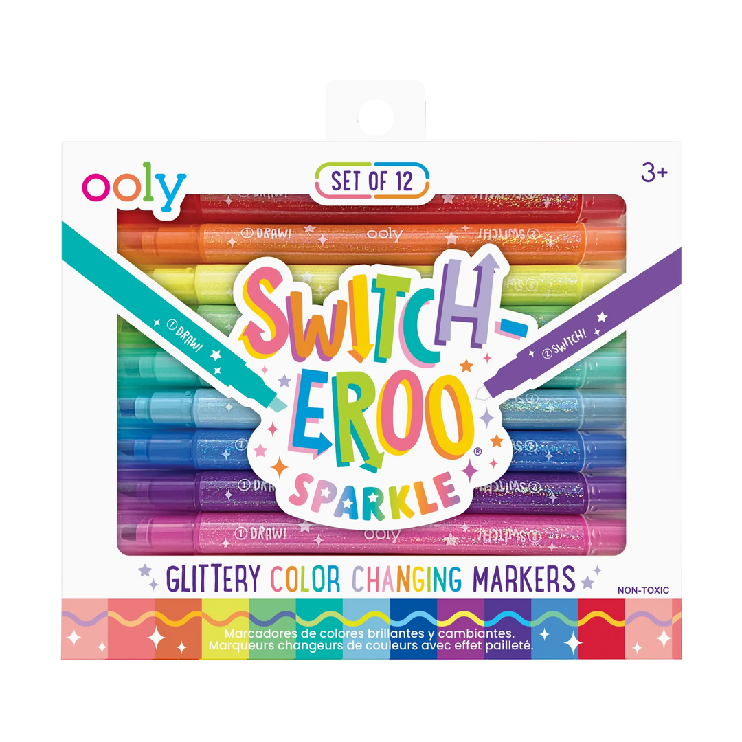 Switch-Eroo Sparkle Color Changing Markers - Set of 12