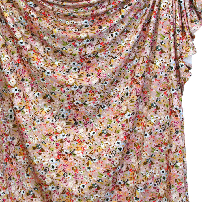 Mauve Wildflower Penelope Swaddle Blanket