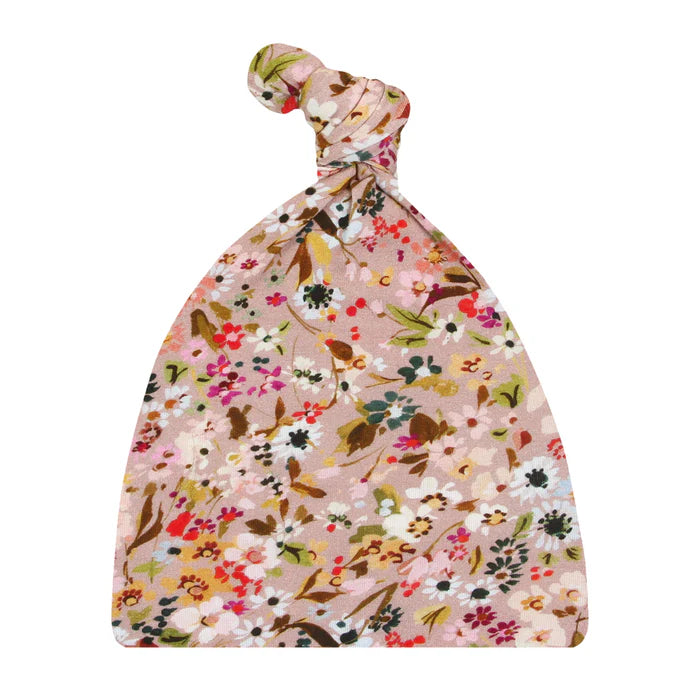 Mauve Wildflower Penelope Top Knot Hat