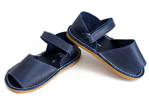 Little Frailera Leather Sandals French Blue