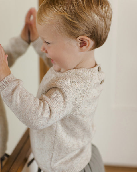 Knit Sweater Speckled Golden