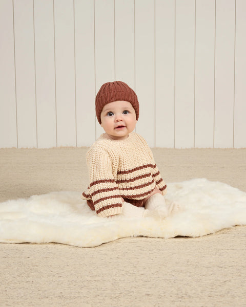 Cranberry Stripe Rex Sweater