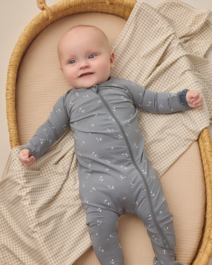 Ocean Starlight Bamboo Zip Footie
