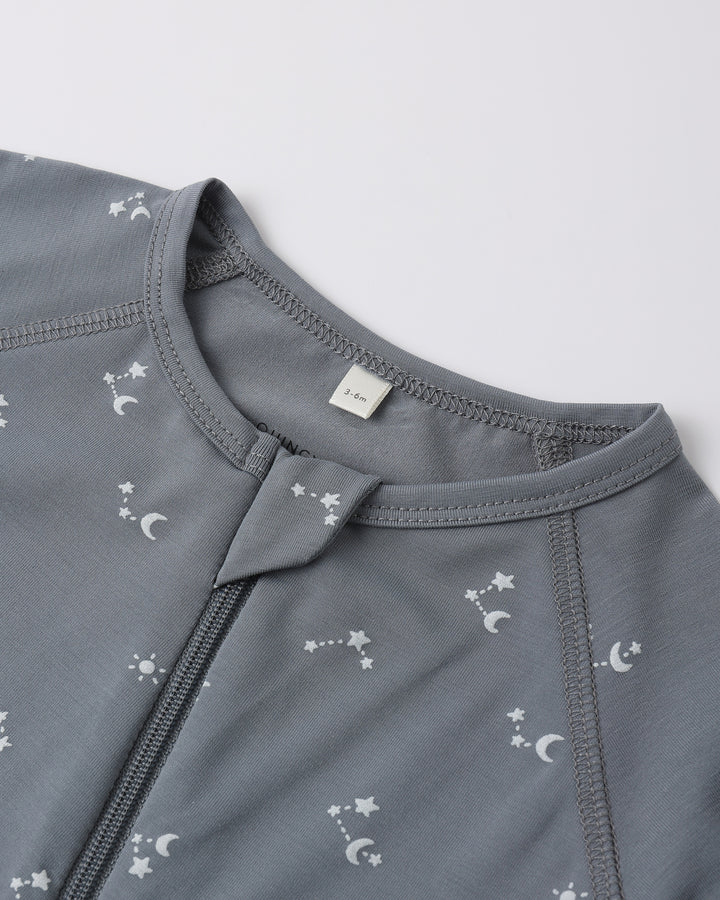 Ocean Starlight Bamboo Zip Footie