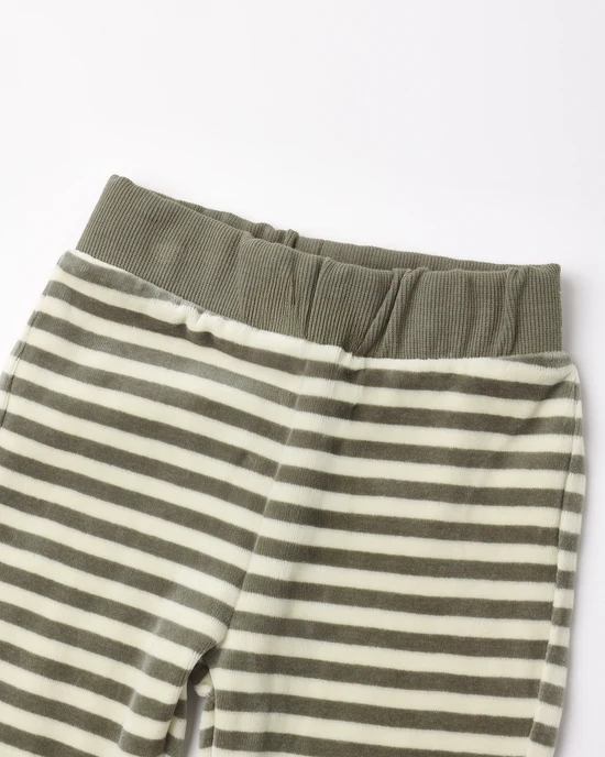 Velour Relaxed Sweatpant - Spruce Stripe