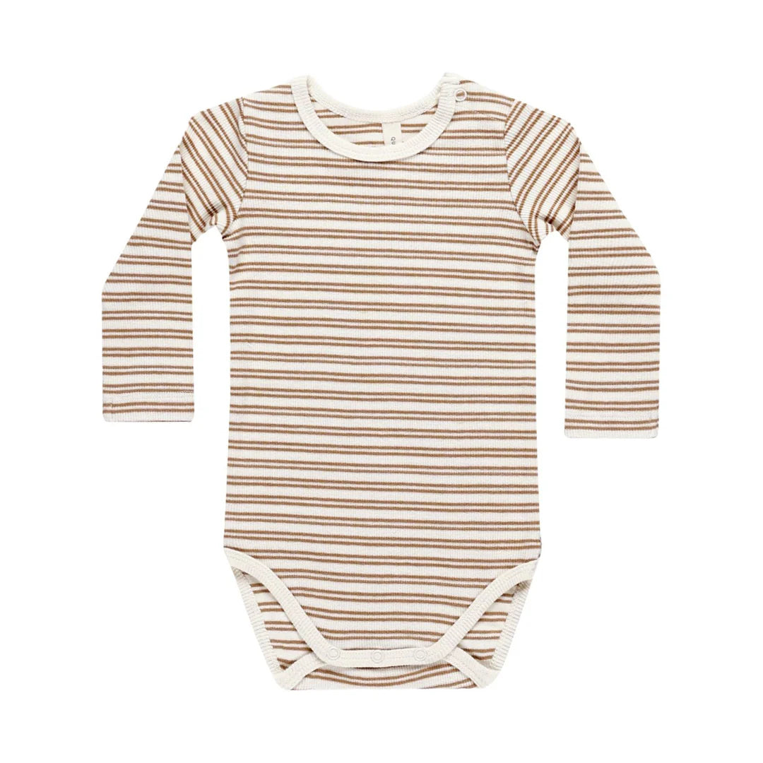 Golden Stripe Ribbed L/S Bodysuit