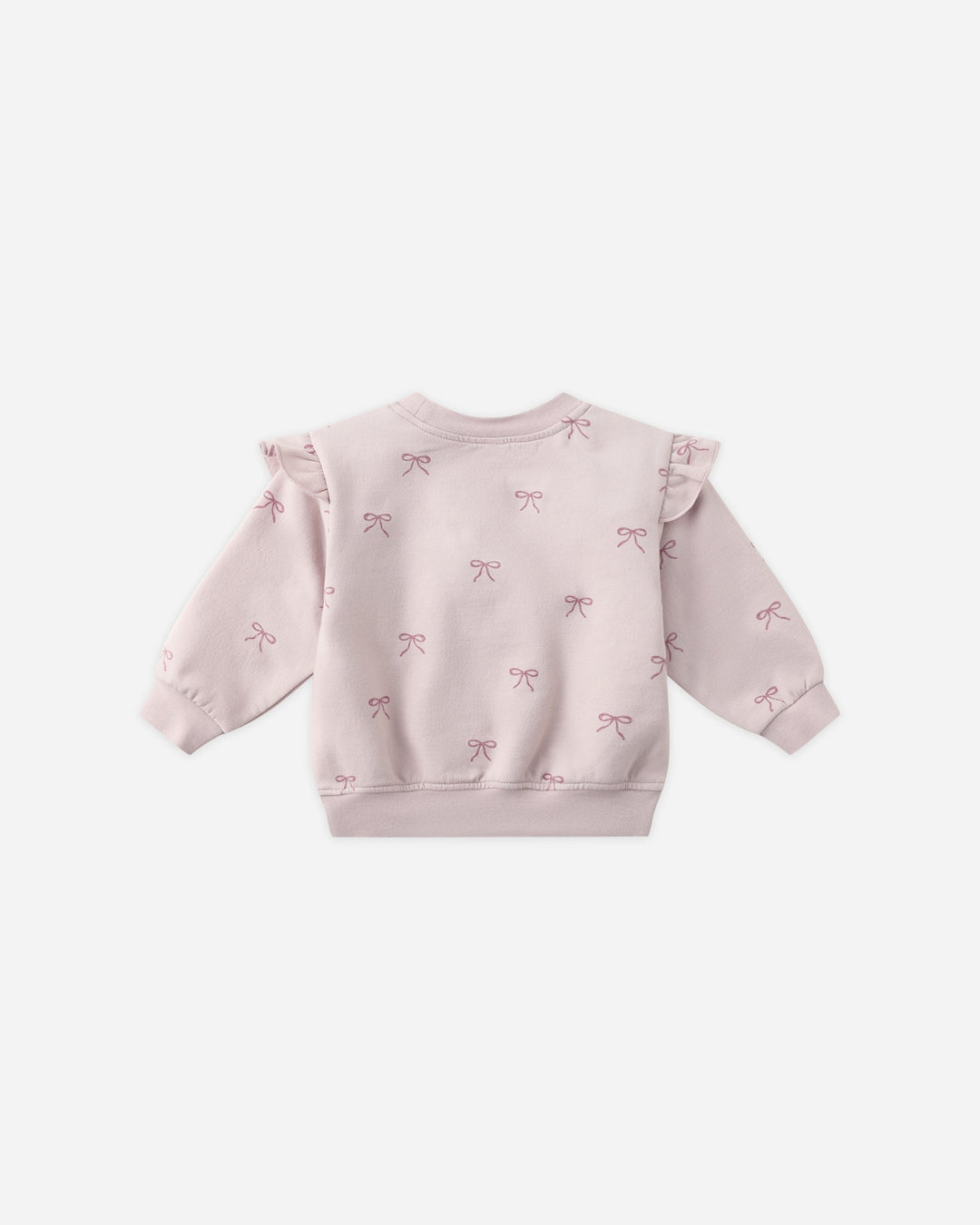 Lilac Bows Ruffle Fleece Sweatshirt