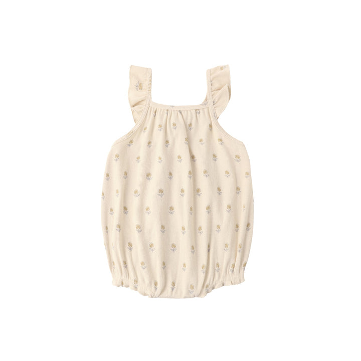 Ecru Buttercup Ribbed Ruffle Romper