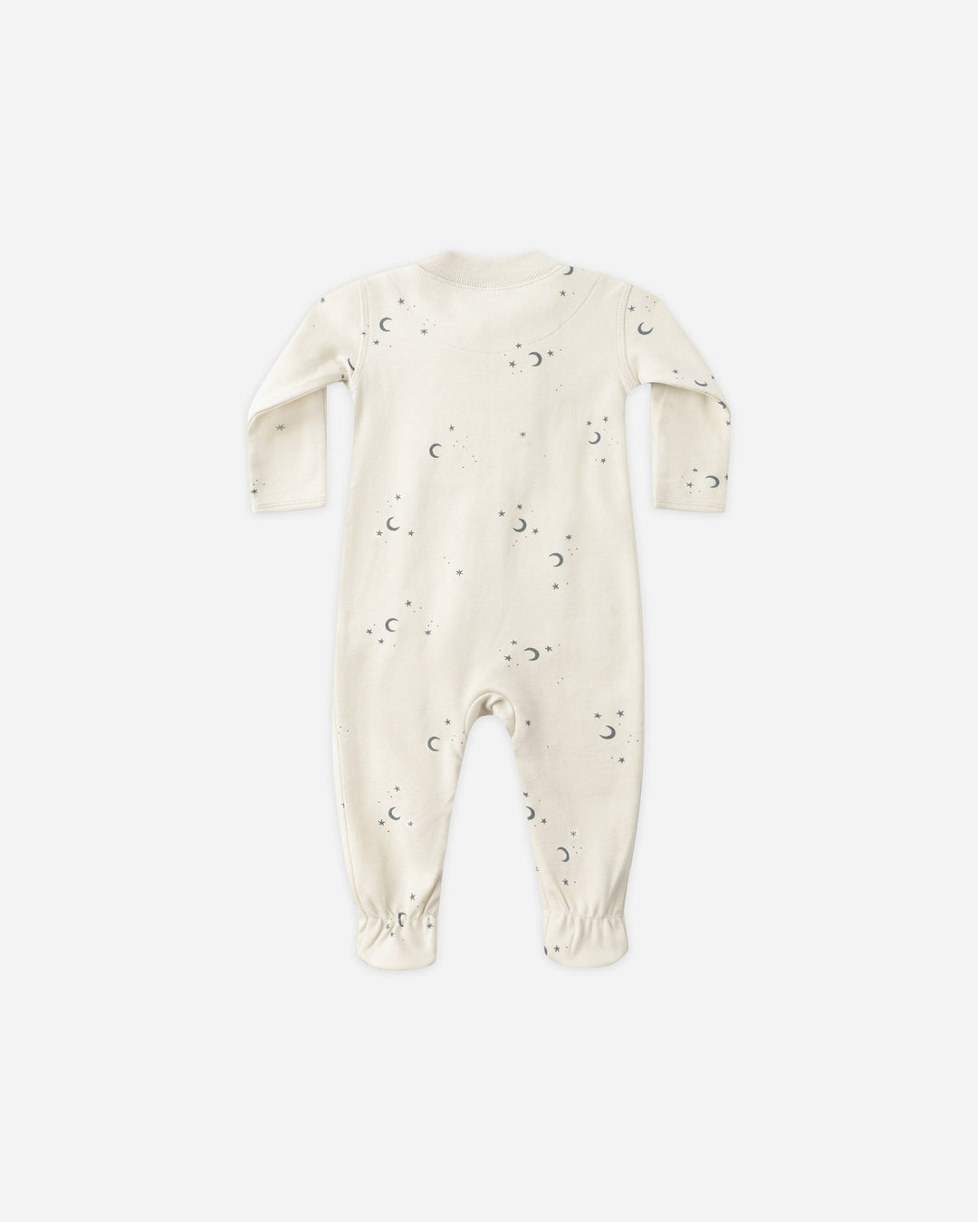 Natural Moons L/S Zipper Footed Romper