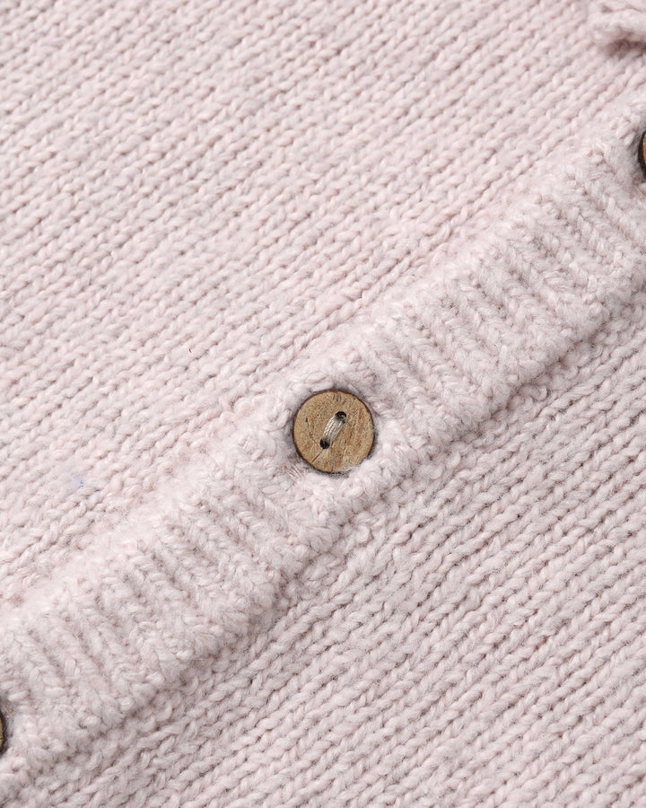 Lilac Ruffle Collar Cardigan