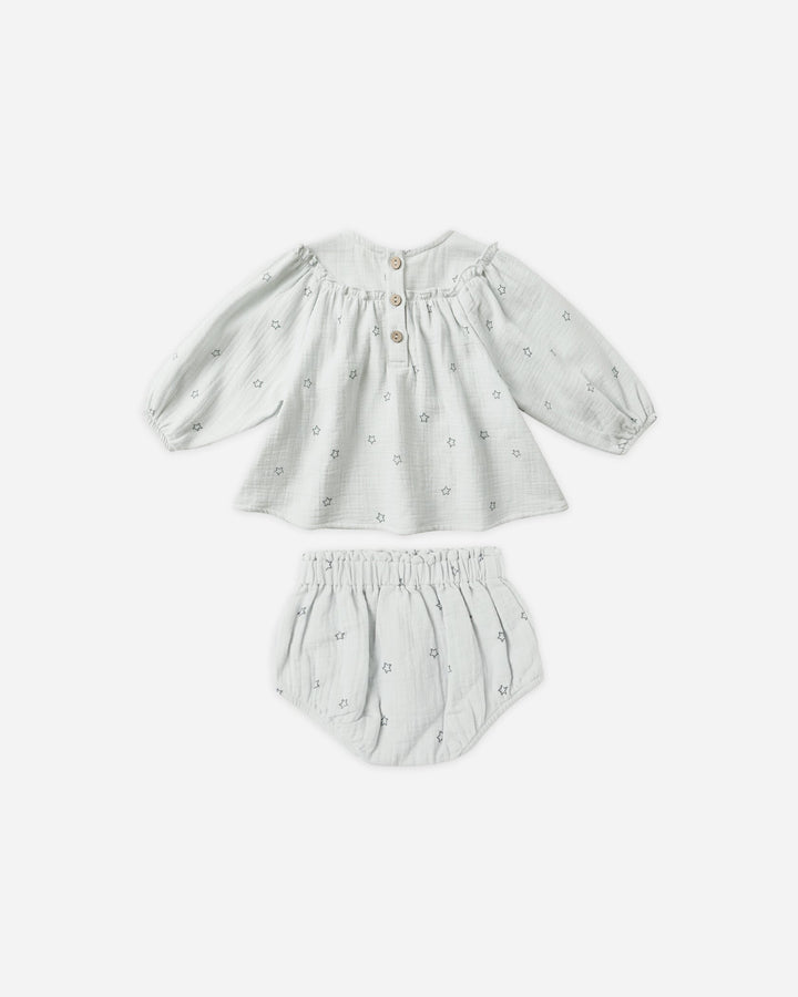 Blue Twinkle Mia Top + Bloomer Set