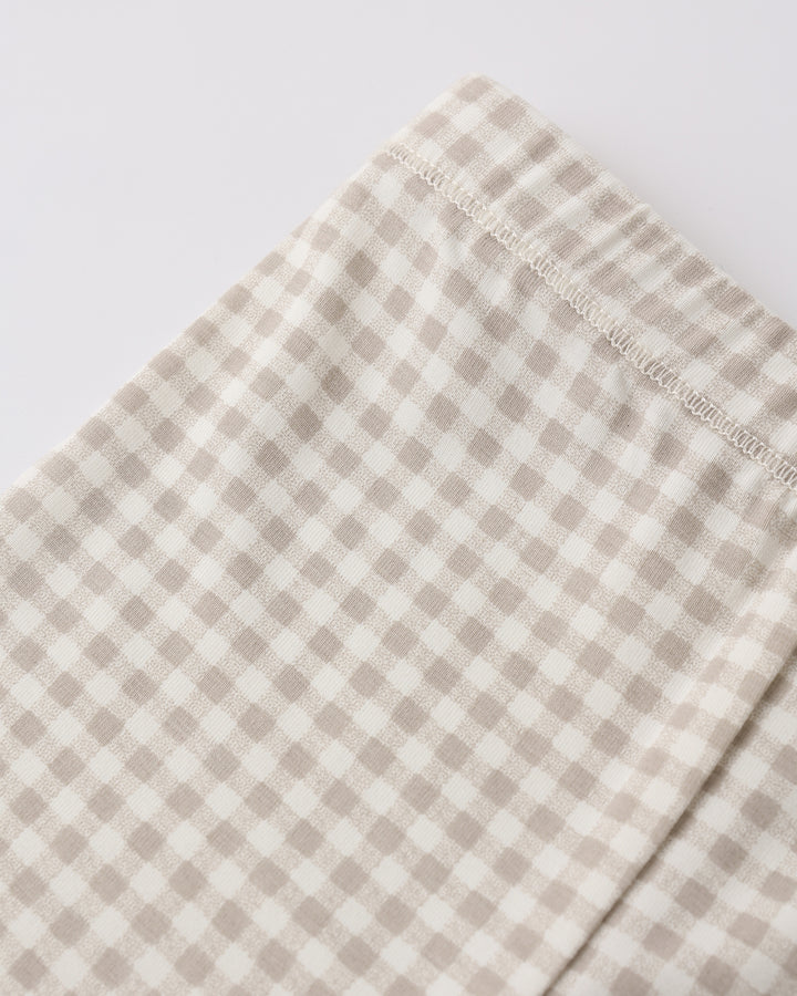 Oat Gingham Bamboo S/S PJ Set