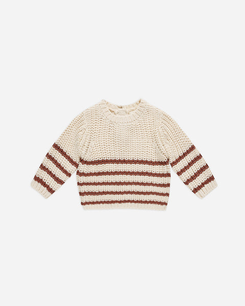 Cranberry Stripe Rex Sweater