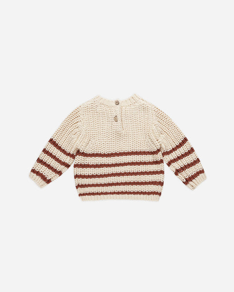 Cranberry Stripe Rex Sweater