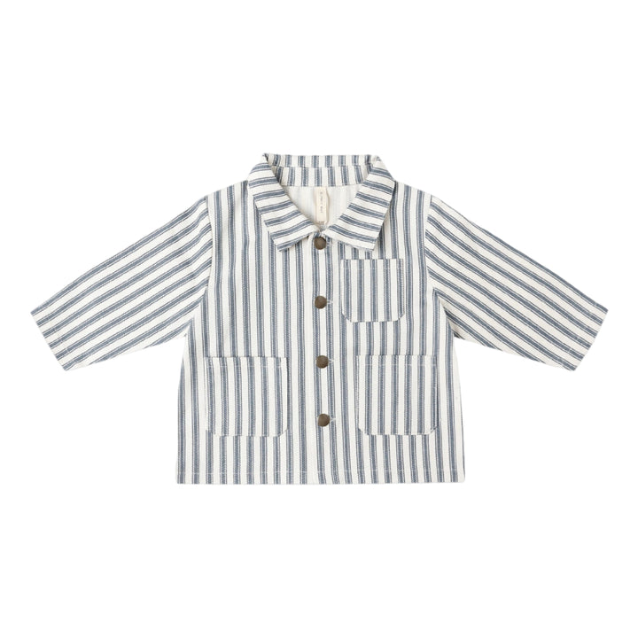 Ocean Pinstripe Utility Jacket